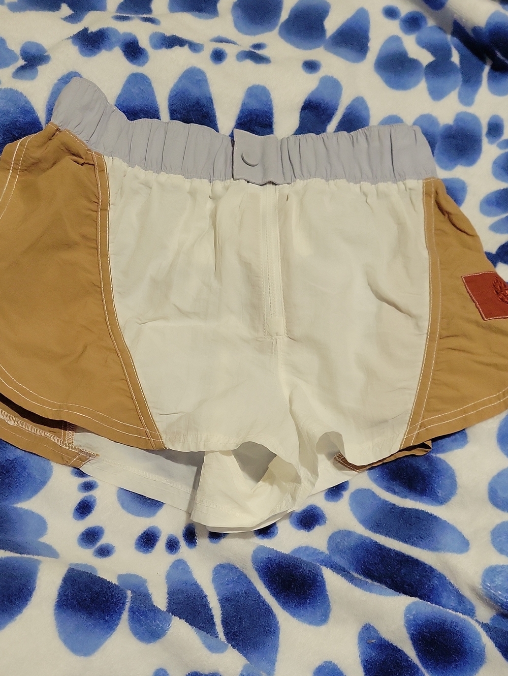 Free People Women's XS Colorblock Elastic Waist Zippered Shorts